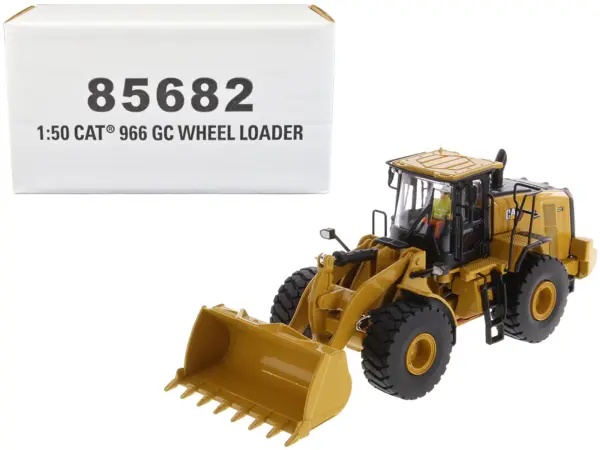 CAT Caterpillar 966 GC Wheel Loader Yellow with Operator "High Line Series" 1/50 Diecast Model by Diecast Masters #1