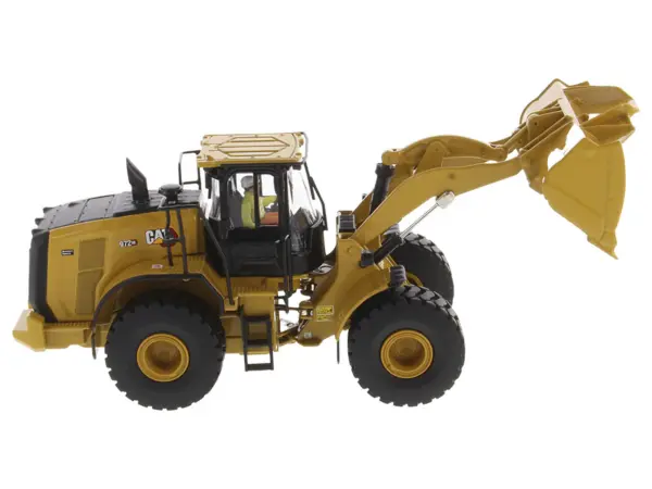 CAT Caterpillar 972 XE Wheel Loader Yellow with Operator "High Line Series" 1/50 Diecast Model by Diecast Masters #2