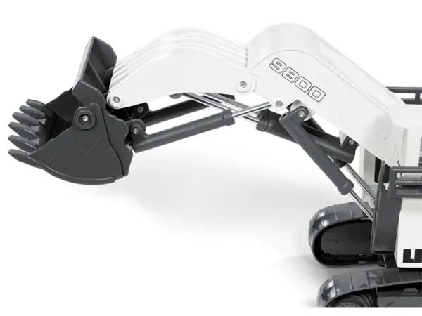 Liebherr R9800 Mining Excavator White and Gray 1/87 (HO) Diecast Model by Siku #4