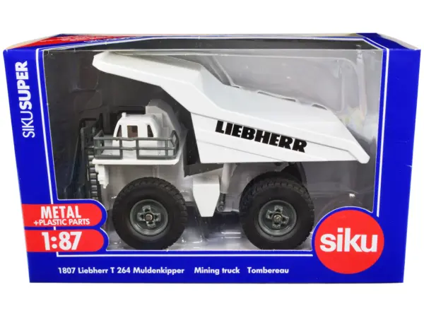 Liebherr T 264 Mining Truck White 1/87 (HO) Diecast Model by Siku #1