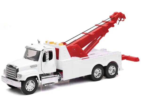 Freightliner 114SD Tow Truck White and Red "Long Haul Trucker" Series 1/32 Diecast Model by New Ray #2