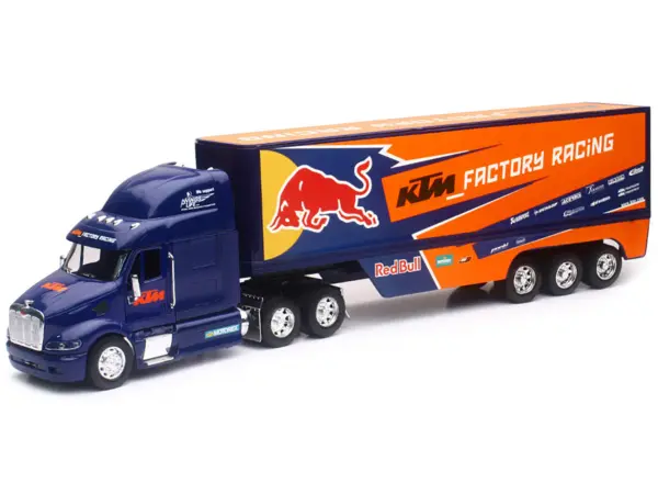 Peterbilt 387 Truck Dark Blue "Red Bull - KTM Factory Racing" 1/32 Diecast Model by New Ray #2
