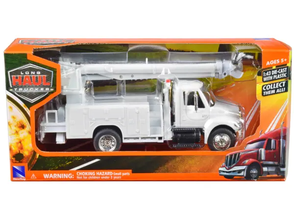 International 4200 Digger Service Truck White "Long Haul Trucker" Series 1/43 Diecast Model by New Ray #3