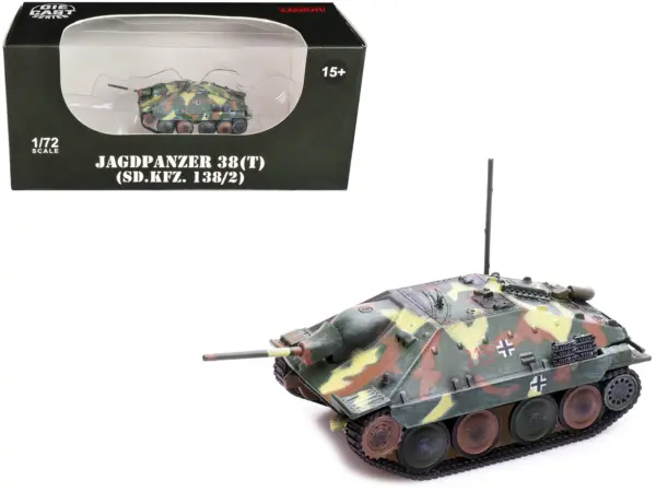 Jagdpanzer 38(T) SD.Kfz. 138/2 Hetzer Tank Destroyer Camouflage "German Army World War II" 1/72 Diecast Model by Legion #1