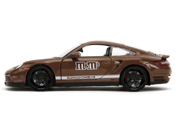 Porsche 911 Turbo Brown and Brown M&M Diecast Figure "M&M's" "Hollywood Rides" Series 1/24 Diecast Model Car by Jada #4