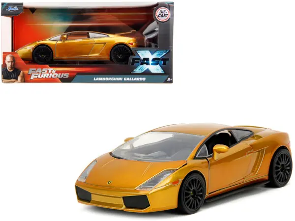 Lamborghini Gallardo Gold Metallic "Fast X" (2023) Movie "Fast & Furious" Series 1/24 Diecast Model Car by Jada #1