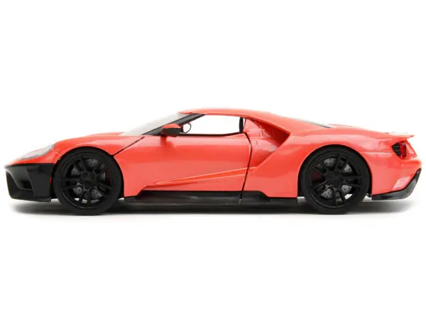 2017 Ford GT Light Red Metallic with Black Stripe "Pink Slips" Series 1/24 Diecast Model Car by Jada #3
