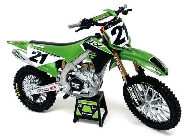 Kawasaki KX450SR Dirt Bike Motorcycle #21 Jason Anderson Green and Black "Kawasaki Racing Team" 1/6 Model by New Ray #2