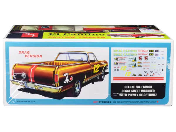 Skill 2 Model Kit 1965 Chevrolet El Camino with Camper 3-in-1 Kit 1/25 Scale Model by AMT #3