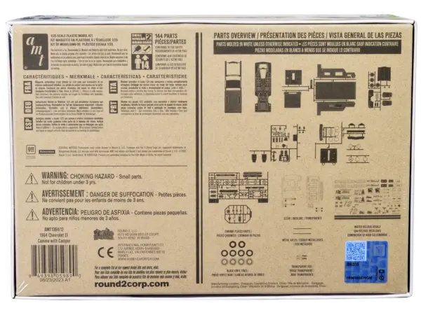 Skill 2 Model Kit 1965 Chevrolet El Camino with Camper 3-in-1 Kit 1/25 Scale Model by AMT #4