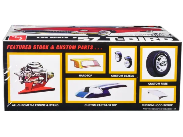 Skill 2 Model Kit 1957 Ford Thunderbird 3-in-1 Kit 1/25 Scale Model by AMT #2