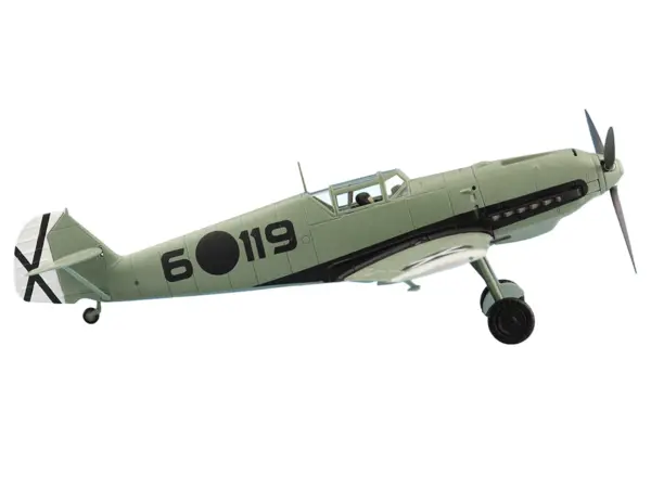 Messerschmitt BF 109E-3 Fighter Aircraft "Hauptmann Siebelt Reents Spanish Civil War" (1939) "Air Power Series" 1/48 Diecast Model by Hobby Master #2