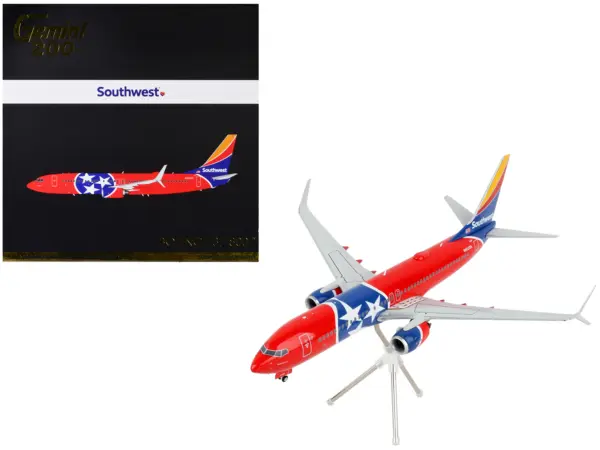 Boeing 737-800 Commercial Aircraft "Southwest Airlines - Tennessee One" Tennessee Flag Livery "Gemini 200" Series 1/200 Diecast Model Airplane by GeminiJets #1