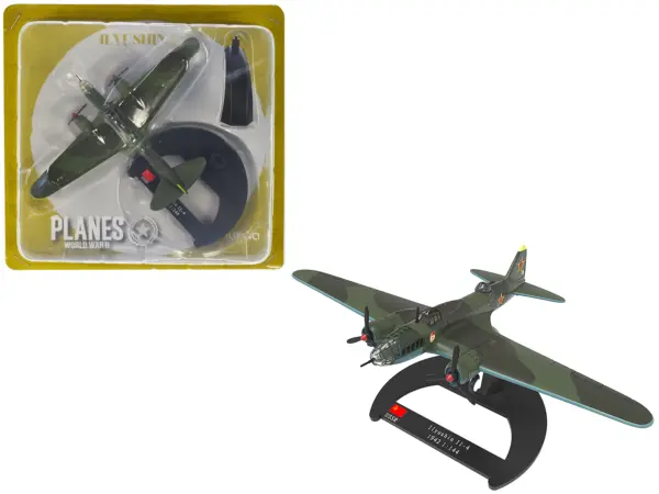 Ilyushin IL-4 Bomber Aircraft "Soviet Baltic Fleet Guards Regiment" (1942) "Planes of World War II" Series 1/144 Diecast Model Airplane by Luppa #1
