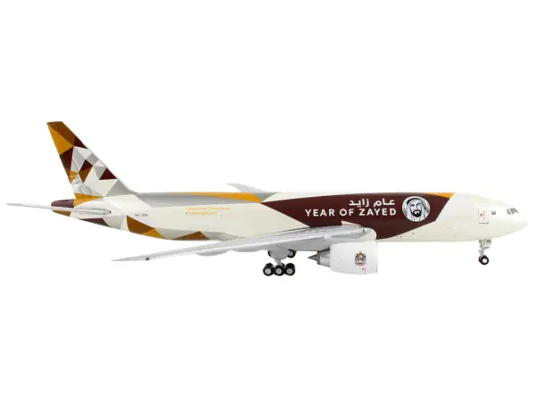 Boeing 777F Commercial Aircraft "Etihad Cargo - Year of Zayed" White with Graphics 1/400 Diecast Model Airplane by GeminiJets #2