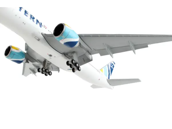 Boeing 777-200ER Commercial Aircraft with Flaps Down "Eastern Air Lines" White with Striped Tail 1/400 Diecast Model Airplane by GeminiJets #4
