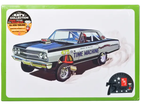 Skill 2 Model Kit 1965 Chevrolet Chevelle AWB Funny Car "Time Machine" 1/25 Scale Model by AMT #1