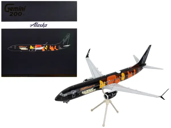 Boeing 737-900ER Commercial Aircraft "Alaska Airlines - Our Commitment" Black with Graphics "Gemini 200" Series 1/200 Diecast Model Airplane by GeminiJets #1