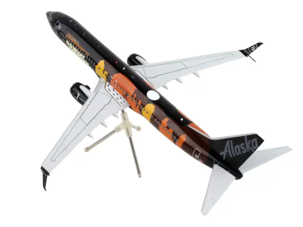 Boeing 737-900ER Commercial Aircraft "Alaska Airlines - Our Commitment" Black with Graphics "Gemini 200" Series 1/200 Diecast Model Airplane by GeminiJets #3