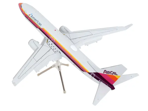 Boeing 737-800 Commercial Aircraft with Flaps Down "American Airlines - AirCal" Gray with Stripes "Gemini 200" Series 1/200 Diecast Model Airplane by GeminiJets #3