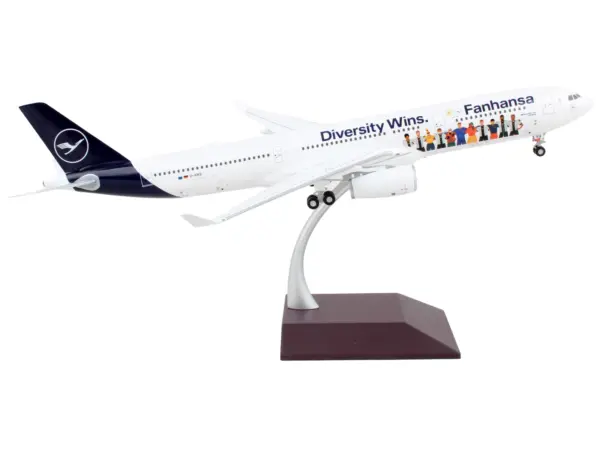Airbus A330-300 Commercial Aircraft "Lufthansa - Diversity Wins" White with Blue Tail "Gemini 200" Series 1/200 Diecast Model Airplane by GeminiJets #3