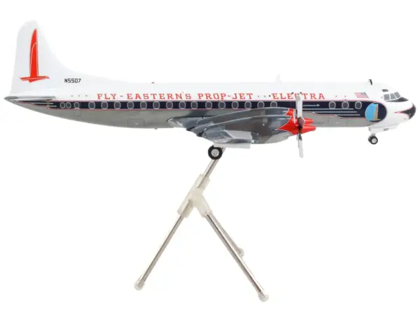 Lockheed L-188 Electra Commercial Aircraft "Eastern Air Lines" White with Blue Stripes "Gemini 200" Series 1/200 Diecast Model Airplane by GeminiJets #2