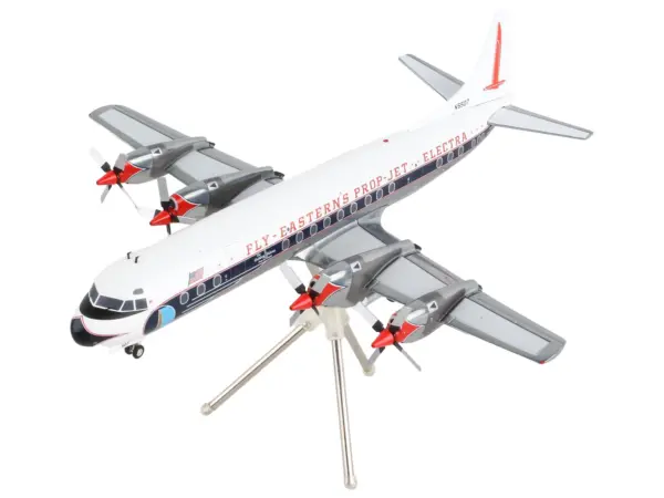 Lockheed L-188 Electra Commercial Aircraft "Eastern Air Lines" White with Blue Stripes "Gemini 200" Series 1/200 Diecast Model Airplane by GeminiJets #3