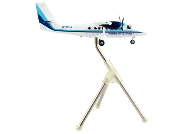 De Havilland DHC-6-200 Commercial Aircraft "Eastern Air Lines - Metro Express" White with Blue Stripes "Gemini 200" Series 1/200 Diecast Model Airplane by GeminiJets #2