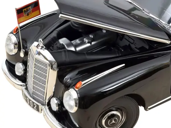 1955 Mercedes-Benz 300 Black "German Chancellor Konrad Adenauer" 1/18 Diecast Model Car by Norev #3