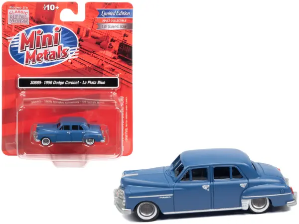 1950 Dodge Coronet La Plata Blue 1/87 (HO) Scale Model Car by Classic Metal Works #1