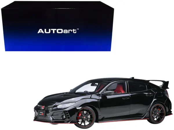 2021 Honda Civic Type R (FK8) RHD (Right Hand Drive) Crystal Black Pearl 1/18 Model Car by Autoart #1