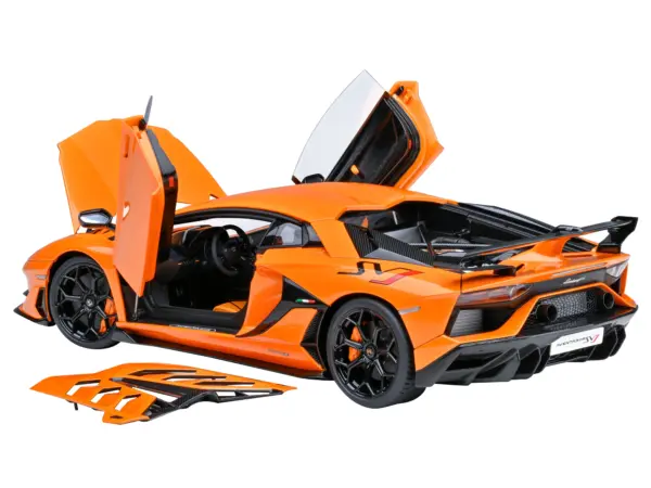 Lamborghini Aventador SVJ Arancio Atlas Pearl Orange 1/18 Model Car by Autoart #2