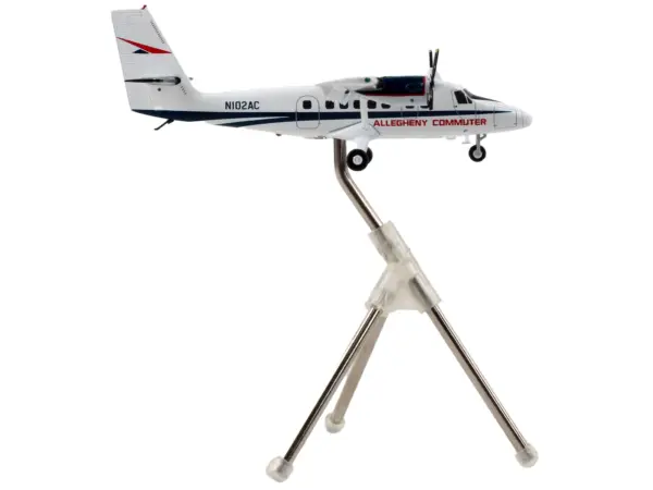 De Havilland DHC-6-300 Commercial Aircraft "Allegheny Airlines" White with Blue Stripes "Gemini 200" Series 1/200 Diecast Model Airplane by GeminiJets #2