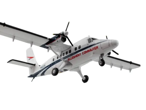 De Havilland DHC-6-300 Commercial Aircraft "Allegheny Airlines" White with Blue Stripes "Gemini 200" Series 1/200 Diecast Model Airplane by GeminiJets #3