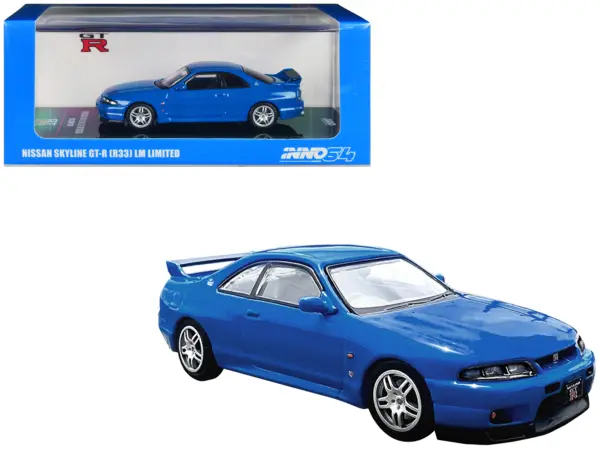 Nissan Skyline GT-R (R33) RHD (Right Hand Drive) Blue "LM Limited" 1/64 Diecast Model Car by Inno Models #1