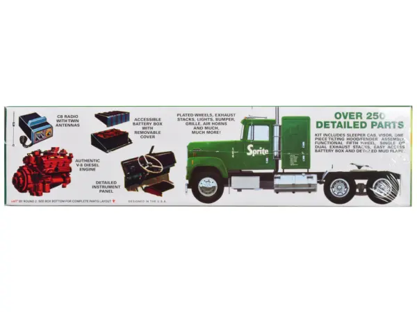 Skill 3 Model Kit International Transtar 4300 Eagle Truck Tractor "Sprite" 1/25 Scale Model by AMT #2