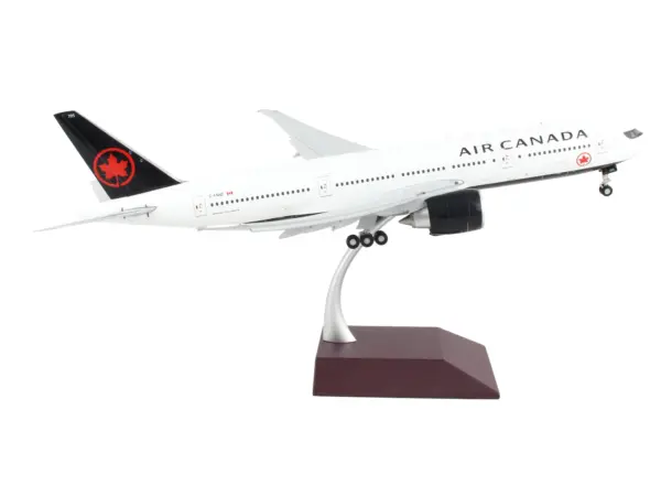 Boeing 777-200LR Commercial Aircraft with Flaps Down "Air Canada" White with Black Tail "Gemini 200" Series 1/200 Diecast Model Airplane by GeminiJets #2