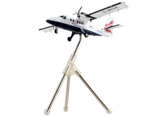 De Havilland DHC-6-300 Commercial Aircraft "British Airways" White with Striped Tail "Gemini 200" Series 1/200 Diecast Model Airplane by GeminiJets #3