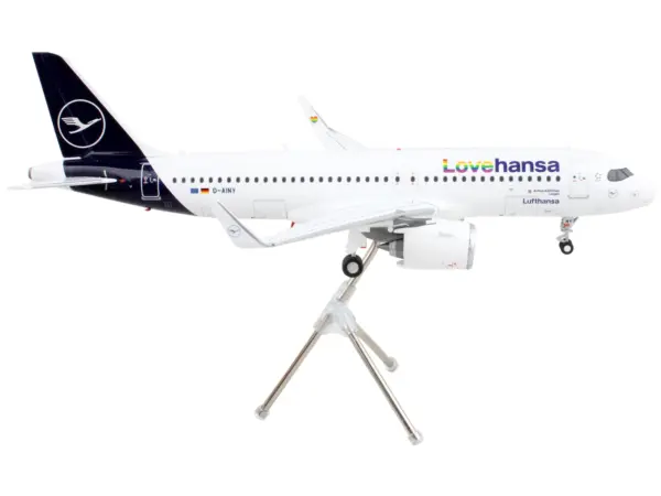 Airbus A320neo Commercial Aircraft "Lufthansa - LoveHansa" White with Blue Tail "Gemini 200" Series 1/200 Diecast Model Airplane by GeminiJets #2