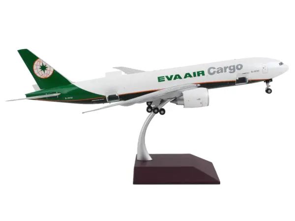 Boeing 777F Commercial Aircraft "Eva Air Cargo" White with Green Tail "Gemini 200 - Interactive" Series 1/200 Diecast Model Airplane by GeminiJets #2
