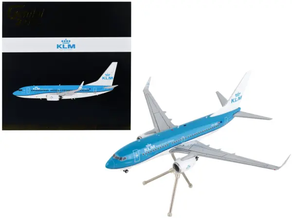 Boeing 737-700 Commercial Aircraft "KLM Royal Dutch Airlines" Blue with White Tail "Gemini 200" Series 1/200 Diecast Model Airplane by GeminiJets #1