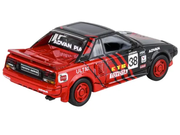 1985 Toyota MR2 MK1 RHD (Right Hand Drive) #38 Red and Black "Autocross Livery" 1/64 Diecast Model Car by Paragon Models #2