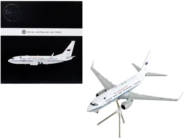 Boeing 737-700 Transport Aircraft "Royal Australian Air Force - A36-001" White and Gray "Gemini 200" Series 1/200 Diecast Model Airplane by GeminiJets #1