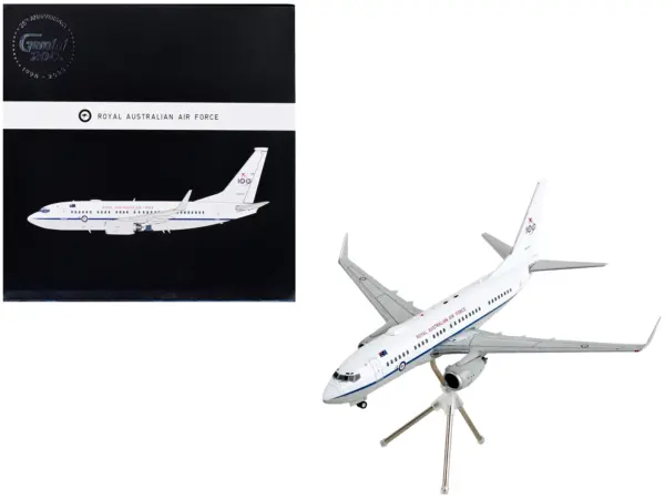 Boeing 737-700 Transport Aircraft "Royal Australian Air Force 100th Anniversary - A36-001" White and Gray "Gemini 200" Series 1/200 Diecast Model Airplane by GeminiJets #1