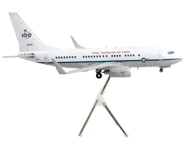 Boeing 737-700 Transport Aircraft "Royal Australian Air Force 100th Anniversary - A36-001" White and Gray "Gemini 200" Series 1/200 Diecast Model Airplane by GeminiJets #2