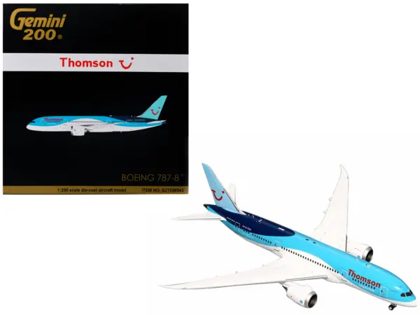 Boeing 787-8 Commercial Aircraft "Thomson - TUI Airways" Blue and White "Gemini 200" Series 1/200 Diecast Model Airplane by GeminiJets #1