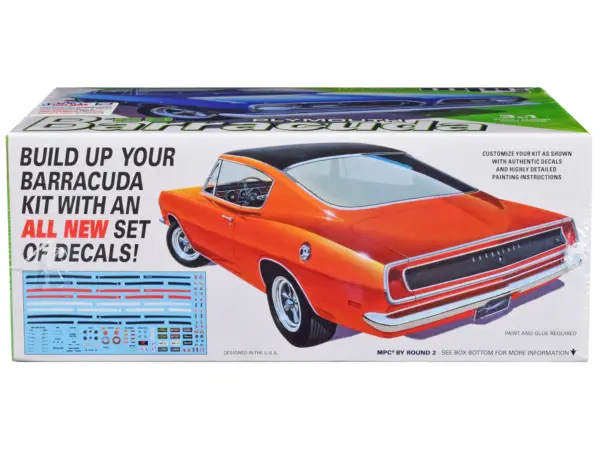 Skill 2 Model Kit 1969 Plymouth Barracuda 3-in-1 Kit 1/25 Scale Model by MPC #3
