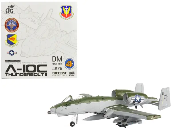 Fairchild Republic A-10C Thunderbolt II Attack Aircraft "355th Fighter Wing 354th Fighter Squadron Bulldogs" (2020) United States Air Force 1/144 Diecast Model by JC Wings #1