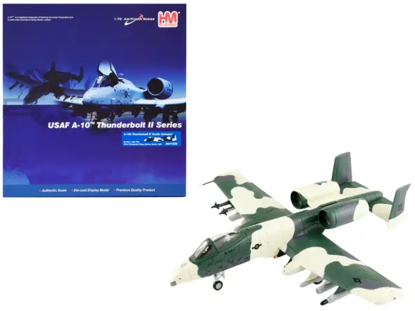 Fairchild Republic A-10A Thunderbolt II Attack Aircraft "Arctic Scheme 18th TFS 343rd Composite Wing Alaska" (1982) United States Air Force "Air Power Series" 1/72 Diecast Model by Hobby Master #1