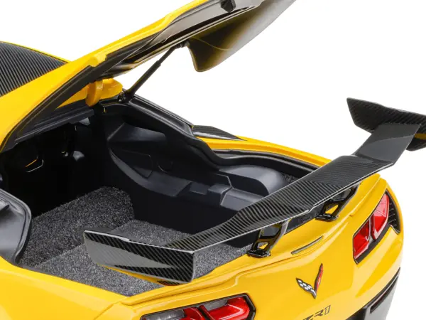 2019 Chevrolet Corvette C7 ZR1 Corvette Racing Yellow Tintcoat with Carbon Top 1/18 Model Car by Autoart #5